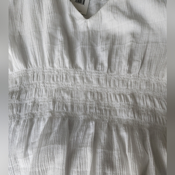 Sam Edelman Nyra Floral Flutter Sleeve Cotton Peplum Top - WHITE - SMALL - Picture 8 of 13